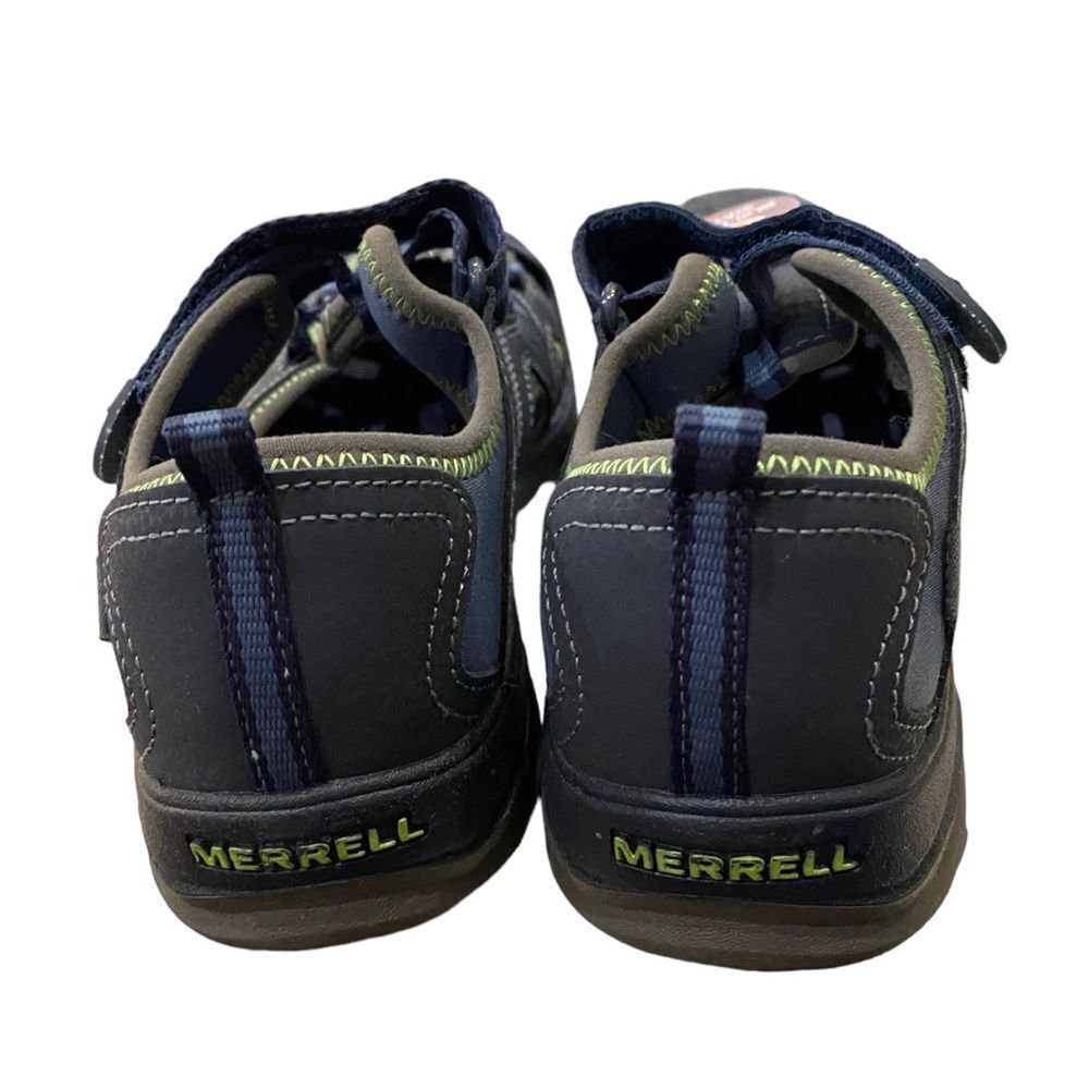 MERRELL Big Kids Navy Green Hydro Sandals NEW 7 - Picture 5 of 6